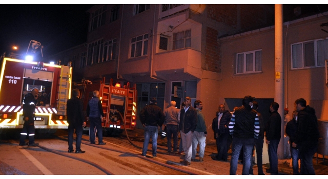 Evde patlayan televizyon yangın çıkardı