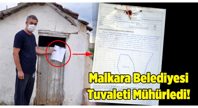 Malkara Belediyesi, köy evininin tuvaletini mühürledi!