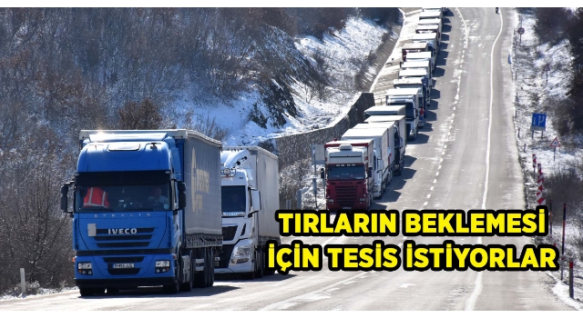 Sınırda 10 kilometre kuyruk oluşturan TIR şoförlerinin zorlu mesaisi