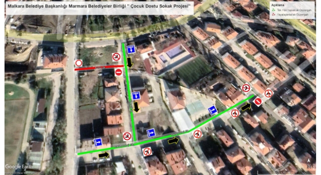 Malkara'da "Sokak Dönüştürme Prova Proje Destek Programı" Kapsamında Kültür Sokak Araç Trafiğine Kapatılmıştır