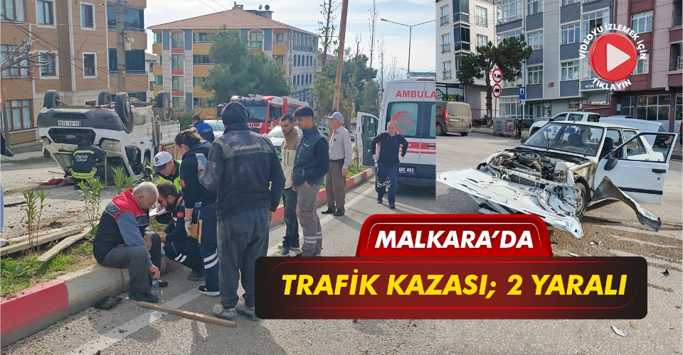 Malkara’da İki Araç Çarpıştı: 2 Yaralı