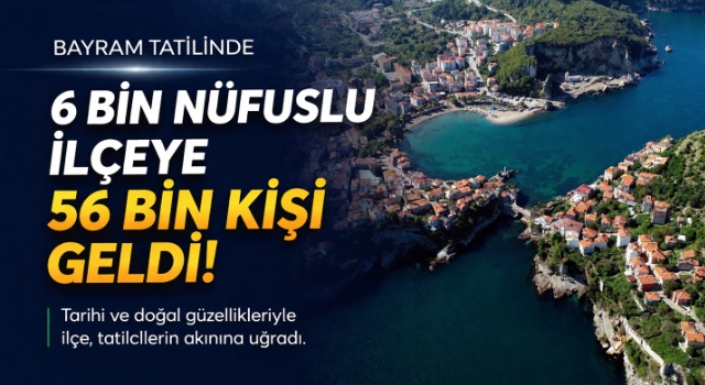 Bayram tatilinde 6 bin nüfuslu ilçeye 56 bin kişi geldi
