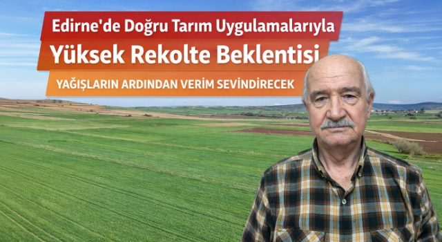 Edirne'de yağışların ardından doğru tarım uygulamalarıyla yüksek rekolte bekleniyor