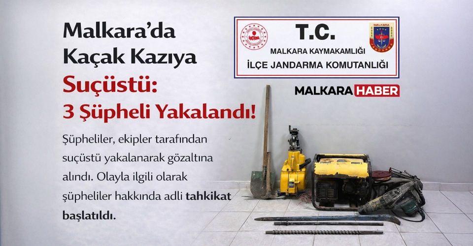 Malkara’da Kaçak Kazıya Suçüstü: 3 Şüpheli Yakalandı