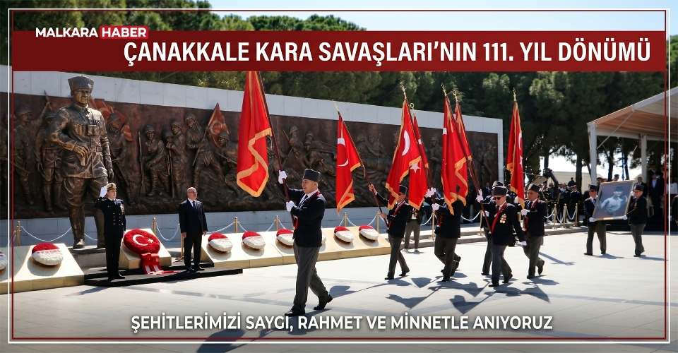 Çanakkale Kara Savaşları'nın 111'inci yıl dönümünde şehitler anıldı