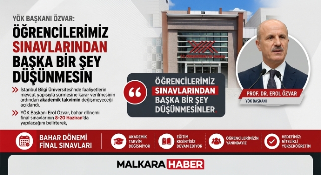 YÖK Başkanı Özvar: Öğrencilerimiz sınavlarından başka bir şey düşünmesin