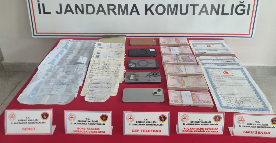 Edirne'de tefecilik operasyonu: 6 gözaltı