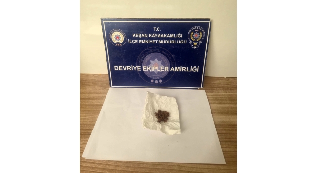 Edirne’de uyuşturucuyla yakalanan şüpheliye gözaltı