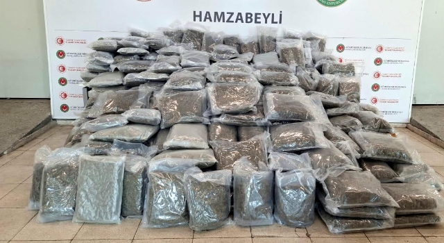 Hamzabeyli Sınır Kapısı'nda 287 kilo 910 gram esrar ele geçirildi
