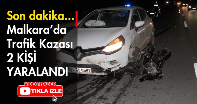 Motosikletin Lastiği Patladı 2 Yaralı