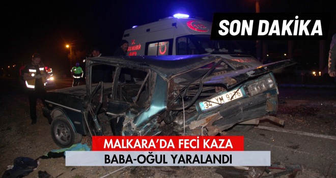 Malkara’da Feci Kaza; 2 Yaralı