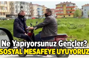 'Sosyal mesafeye uyuyoruz' diyerek böyle yolculuk yaptılar
