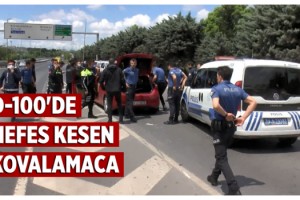 "Dur" ihtarına uymadı patlak lastikle kilometrelerce kaçtı