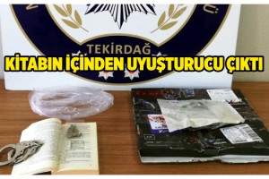 Kargoyla gelen kitabın içinden uyuşturucu çıktı
