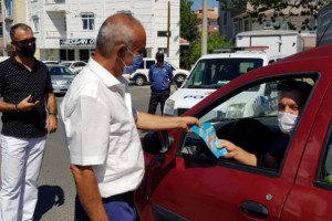 Babaeski Kaymakamı Elmacıoğlu, trafik denetimine katıldı