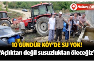 Malkara'da köylüler, traktör ve araçlarla su taşıyor!
