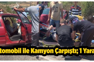Malkara’da Otomobil ile Kamyon Çarpıştı; 1 Yaralı