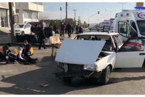 Tekirdağ'da 5 kişinin yaralandığı kaza kamerada
