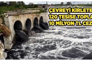 Tekirdağ'da çevreyi kirleten 120 tesise toplam 10 milyon TL ceza
