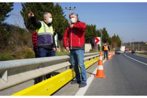Lüleburgaz’da bariyerler 'motorcu dostu' oluyor