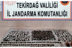 Tekirdağ’da 957 tarihi eser ele geçirildi