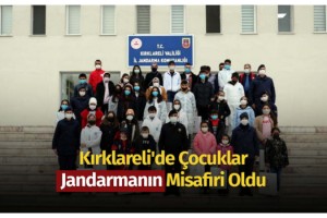 Kırklareli'de çocuklar jandarmanın misafiri oldu