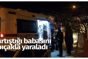 Tartıştığı babasını bıçakla yaraladı