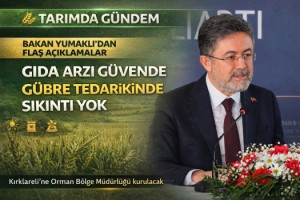 Bakan Yumaklı: Gıda anlamında problem, gübre tedarikinde sıkıntı yok