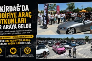 Tekirdağ’da, modifiye araç tutkunları bir araya geldi