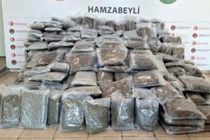 Hamzabeyli Sınır Kapısı'nda 287 kilo 910 gram esrar ele geçirildi