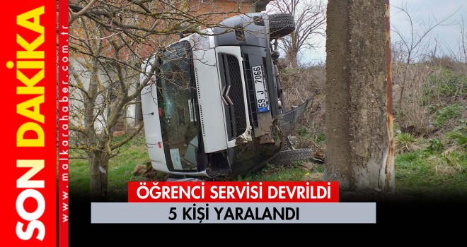 Öğrenci Otobüsü Devrildi 5 Yaralı