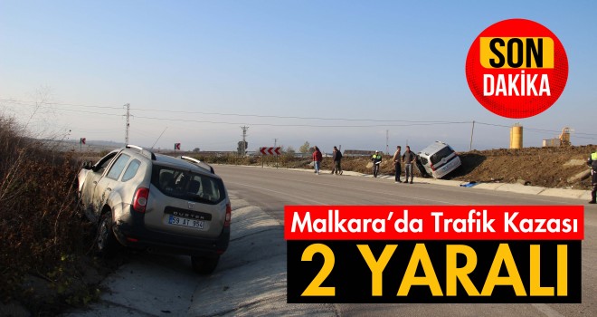 İki Otomobil Çarpıştı; 2 Yaralı