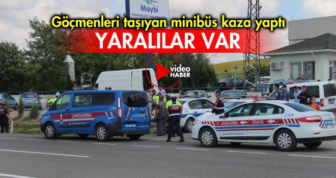 Kaza Yapan Minibüsten 41 Göçmen Çıktı