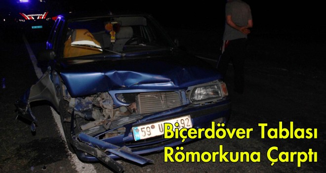 DEVECİ MAHALLESİ YOLUNDA KAZA; 2 YARALI