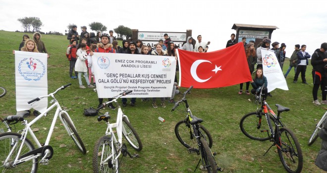 Genç Pedallar Kuş Cenneti Gala Gölü’nü Keşfediyor