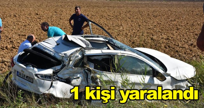 Tekirdağ'da Trafik Kazası; 1 Yaralı
