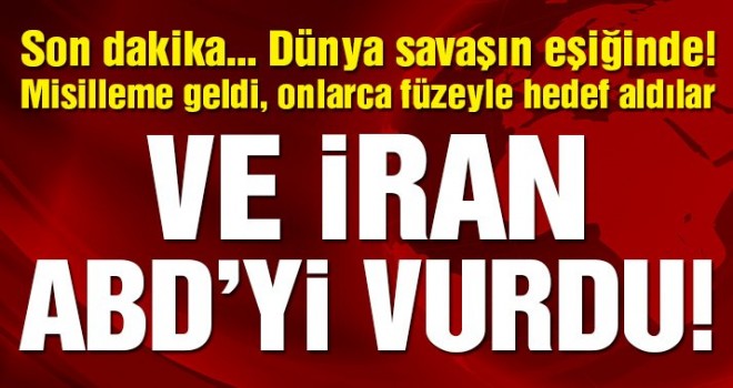 İran’dan ABD’ye misilleme! DÜNYA SAVAŞIN EŞİĞİNDE! Amerikan üslerini vurdular