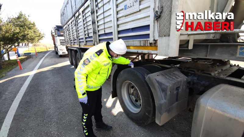 Malkara’da Kış Lastiği Uygulaması Yapıldı